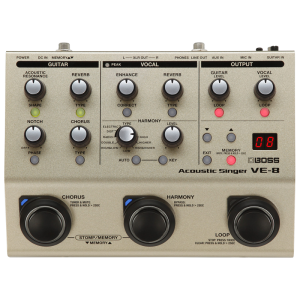 Boss VE-8 Vokál és Akusztikus Gitár Effekt Boss VE-8 Vokál és Akusztikus Gitár Effekt