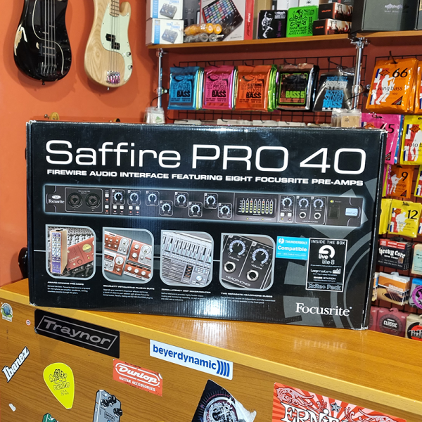 Focusrite Saffire Pro 40 8-csatornás Firewire Hangkártya + Thunderbolt Adapter (használt)