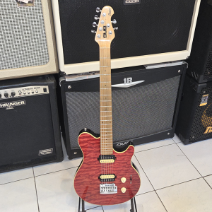 Sterling by MusicMan S.U.B. AX3 Trans Red Elektromos Gitár (Használt)