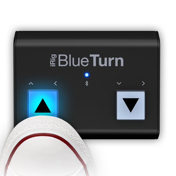 IK Multimédia iRig BlueTurn Bluetooth kottalapozó iPhone iPad Mac és Android készülékekhez IK Multimédia iRig BlueTurn Bluetooth kottalapozó iPhone iPad Mac és Android készülékekhez