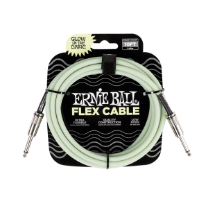 Ernie Ball 6436 Flex Cabel Egyenes Gitárkábel 3m és 6m (glow)