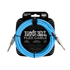 Ernie Ball 6412 Flex Cabel Egyenes Gitárkábel 3m és 6m (kék)