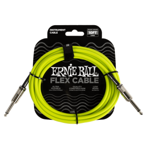 Ernie Ball 6414 Flex Cabel Egyenes Gitárkábel 3m és 6m (zöld)