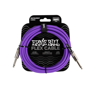 Ernie Ball 6415 Flex Cabel Egyenes Gitárkábel 3m és 6m (lila)