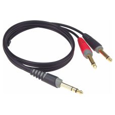 Klotz Y inzert kábel 2 x 6,3 mm TS Jack - 6,3 mm TRS Jack