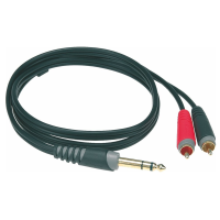Klotz Y inzert kábel 2 x RCA - 6,3 mm TRS Jack