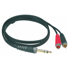 Klotz Y inzert kábel 2 x RCA - 6,3 mm TRS Jack