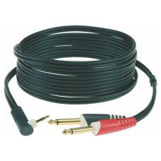 Klotz Y inzert kábel 2 x 6,3 mm TS Jack - 3,5 mm TRS pipa Jack