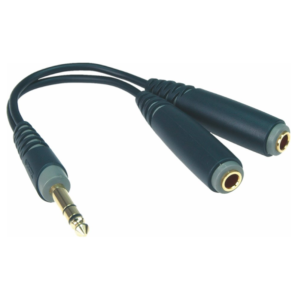 Klotz Y adapter kábel 2 x 6,3 mm TRS Jack aljzat - 6,3 mm TRS Jack