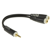Klotz Y adapter kábel 2 x 3,5 mm TRS Jack aljzat - 6,3 mm TRS Jack