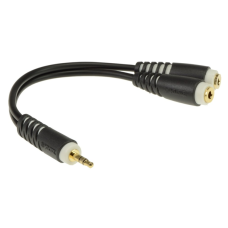 Klotz Y adapter kábel 2 x 3,5 mm TRS Jack aljzat - 6,3 mm TRS Jack