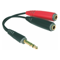 Klotz Y adapter kábel 2 x 6,3 mm TS Jack aljzat - 6,3 mm TRS Jack