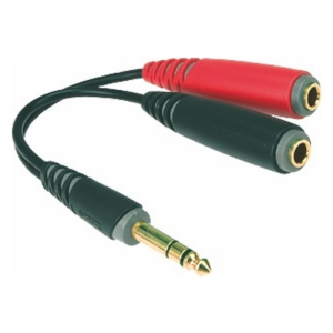 Klotz Y adapter kábel 2 x 6,3 mm TS Jack aljzat - 6,3 mm TRS Jack Klotz Y adapter kábel 2 x 6,3 mm TS Jack aljzat - 6,3 mm TRS Jack