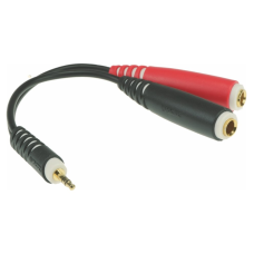 Klotz Y adapter kábel 2 x 6,3 mm TS Jack aljzat - 3,5 mm TRS Jack