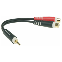 Klotz Y adapter kábel 2 x RCA aljzat - 3,5 mm TRS Jack