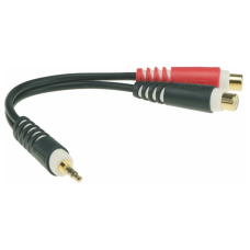 Klotz Y adapter kábel 2 x RCA aljzat - 3,5 mm TRS Jack