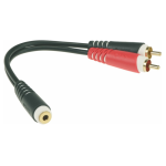Klotz Y adapter kábel 2 x RCA - 3,5 mm TRS Jack aljzat