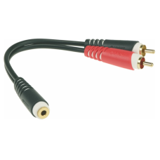 Klotz Y adapter kábel 2 x RCA - 3,5 mm TRS Jack aljzat