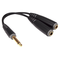 Klotz Y adapter kábel 2 x 6,3 mm TS Jack aljzat - 6,3 mm TS Jack