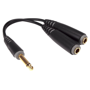 Klotz Y adapter kábel 2 x 6,3 mm TS Jack aljzat - 6,3 mm TS Jack Klotz Y adapter kábel 2 x 6,3 mm TS Jack aljzat - 6,3 mm TS Jack