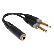 Klotz Y adapter kábel 2 x 6,3 mm TS Jack - 6,3 mm TS Jack aljzat