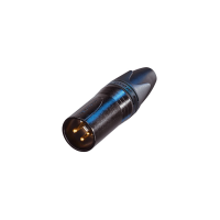 Neutrik NC3MXXB aranyozott 3 pólusú XLR dugó Neutrik NC3MXXB aranyozott 3 pólusú XLR dugó