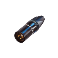 Neutrik NC3MXXBCRYSTAL aranyozott 3 pólusú XLR dugó Swarovski kristályokkal kirakva