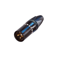 Neutrik NC3MXXBCRYSTAL aranyozott 3 pólusú XLR dugó Swarovski kristályokkal kirakva