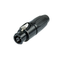Neutrik NLT8FXXBAG 8 pólusú hangfal csatlakozó, fekete fém ház