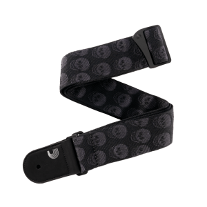 D'addario 50TB00 Woven Koponya mintás Fekete Gitárheveder