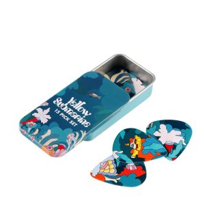 D'addario 1CWH4-10B9 The Beatles YELLOW SUBMARINE 55TH ANNIVERSARY Gitár Pengető Under the Sea 15-darab fémdoboz Kék