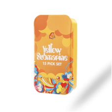 D'addario 1CWH4-11B1 The Beatles YELLOW SUBMARINE 55TH ANNIVERSARY Gitár Pengető Primrose Prairie 15-darab fémdoboz Sárga D'addario 1CWH4-11B1 The Beatles YELLOW SUBMARINE 55TH ANNIVERSARY Gitár Pengető Primrose Prairie 15-darab fémdoboz Sárga
