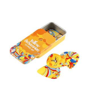 D'addario 1CWH4-11B1 The Beatles YELLOW SUBMARINE 55TH ANNIVERSARY Gitár Pengető Primrose Prairie 15-darab fémdoboz Sárga 