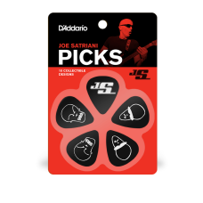 D'addario D'Addairo 1CBK6-10JS Joe Satriani Signature Fekete és Fehér Gitár Pengető 10 Darab