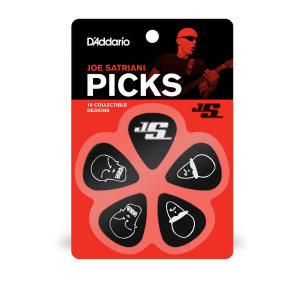 D'addario D'Addairo 1CBK6-10JS Joe Satriani Signature Fekete és Fehér Gitár Pengető 10 Darab D'addario D'Addairo 1CBK6-10JS Joe Satriani Signature Fekete és Fehér Gitár Pengető 10 Darab