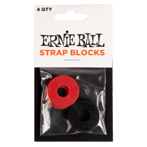 Ernie Ball 4603 Gumi Heveder Rögzítő Strap Lock 4 Darab (piros / fekete)