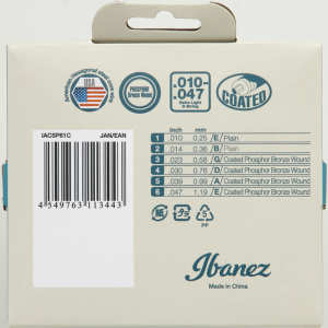 Ibanez IACSP61C 6 húros Bevonatos Foszfor Bronz Akusztikus Gitárhúr Ibanez IACSP61C 6 húros Bevonatos Foszfor Bronz Akusztikus Gitárhúr