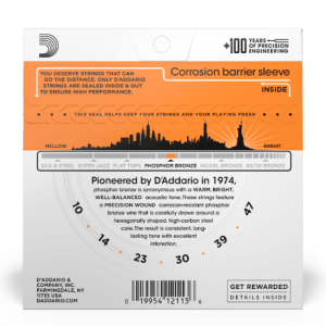 D'addario EJ15/26 Foszfor Bronz Akusztikus Gitárhúr
