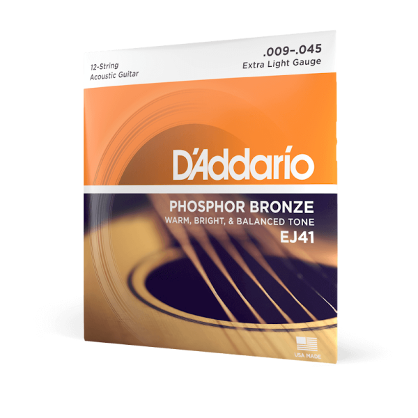 D'addario EJ41 12-húros Foszfor Bronz Akusztikus Gitárhúr