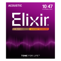Elixir 12-húros 80/20 Bronz Akusztikus Gitárhúr (Nanoweb bevonat)