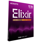 Elixir 80/20 Bronz Akusztikus Gitárhúr 12-56 (Nanoweb bevonat)