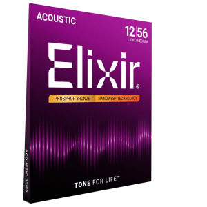 Elixir Foszfor Bronz Akusztikus Gitárhúr 12-56 (Nanoweb bevonat)