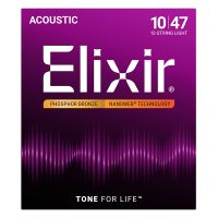 Elixir 12-húros Foszfor-Bronz Akusztikus Gitárhúr (Nanoweb bevonat)