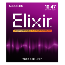 Elixir 12-húros Foszfor-Bronz Akusztikus Gitárhúr (Nanoweb bevonat)