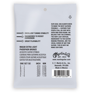 Martin MA530 Akusztikus Foszfor Bronz Akusztikus Gitárhúr Martin MA530 Akusztikus Foszfor Bronz Akusztikus Gitárhúr