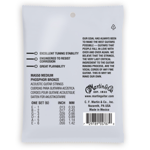 Martin MA550 Acoustic  Phosphor Bronze Akusztikus Gitárhúr Martin MA550 Acoustic  Phosphor Bronze Akusztikus Gitárhúr