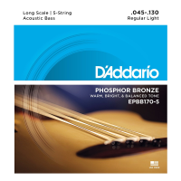 D'addario EPBB 170 5-húros Akusztikus Basszusgitárhúr (34" Long Scale) D'addario EPBB 170 5-húros Akusztikus Basszusgitárhúr (34" Long Scale)