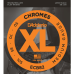 D'addario ECB 4-húros XL Chromes Flat Wound Basszusgitárhúr (34" Long Scale)