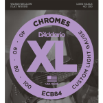 D'addario ECB 4-húros XL Chromes Flat Wound Basszusgitárhúr (34" Long Scale)