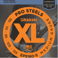 D'addario EPS 5-húros Pro Steels Basszusgitárhúr (34" Long Scale) D'addario EPS 5-húros Pro Steels Basszusgitárhúr (34" Long Scale)